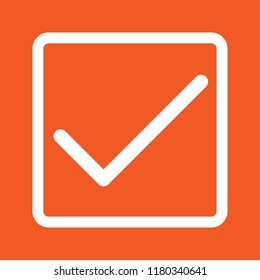 Check mark icon, stock vector illustration, EPS10. 