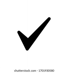 Check mark icon symbol. Checklist icon vector isolated