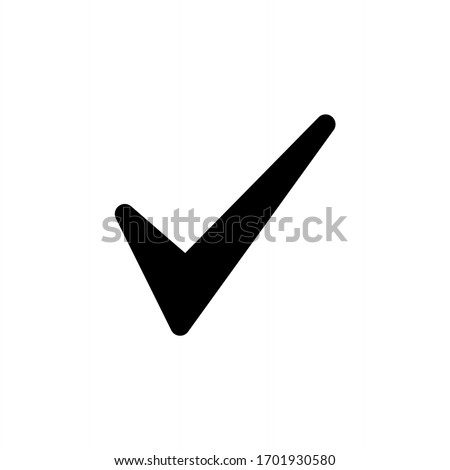 Check mark icon symbol. Checklist icon vector isolated