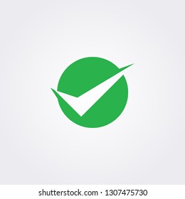 Check Mark Icon symbol isolated in white
