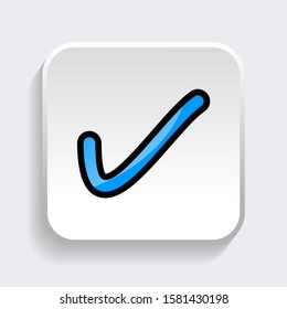 Check mark icon. symbol of check list, approval, or confirm with trendy filled line style icon for web site design, logo, app, UI isolated on white background. vector illustration eps 10