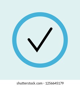 check mark icon symbol. Premium quality isolated check mark vector icon in trendy style. check mark element.