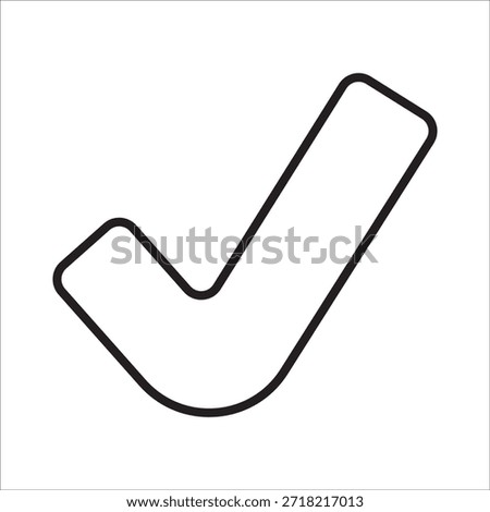 Check mark icon. Icon symbol for right, approve, confirm, select, accept, agree, choose, yes, success, positive, correct, okay. Vector button icon for user interface.