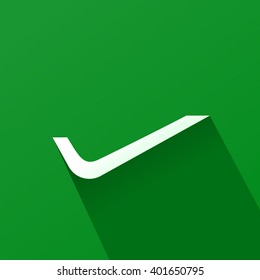 check mark icon, symbol, sign, green vector