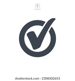 Check Mark icon symbol template for graphic and web design collection logo vector illustration