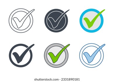 Marcar la plantilla de símbolos Icon para la ilustración vectorial de la colección de diseño gráfico y web