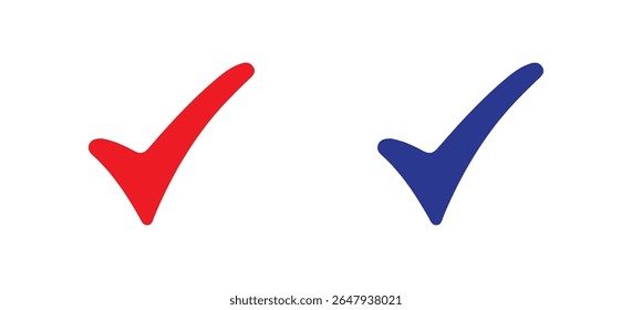  Ícone de marca de verificação. marca de verificação, símbolo de marca, sinal de tique ok, ícone direito ilustração vetorial eps 10