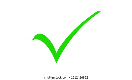 Check mark icon symbol vector green color - Vector