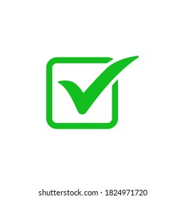 Check mark icon symbol vector on white background