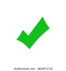 Check mark icon symbol vector on white background