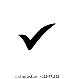 Comprobar el símbolo de icono de marca vector en fondo blanco