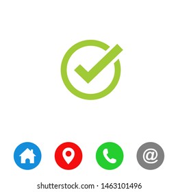 Check mark icon symbols vector.  symbol for website Computer and mobile vector.