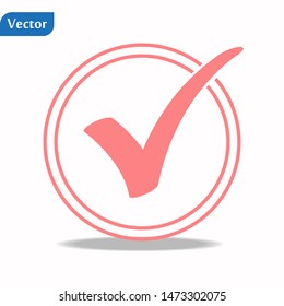 Check mark icon symbols vector. symbol for website Computer and mobile vector.