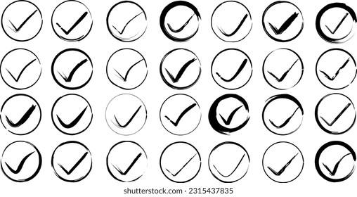 Check mark icon symbols vector. symbol for website computer and mobile vector