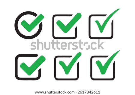 Check mark icon symbols vector. sign, yes, right, Check box icon with correct, accept checkmark icons tick box checked. Vector Illustration