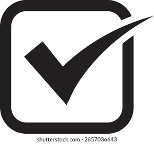  modelo de ícone de marca de seleção. Símbolo de tique. Sinal de emblema verificado nas mídias sociais. Sinal aprovado. Símbolos de escolha de voto corretos. sinais de lista de verificação, crachá de aprovação 
