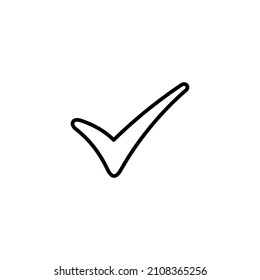 Markierungssymbol überprüfen. Zeckmarken-Zeichen und -Symbol