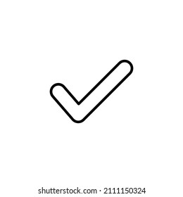 Markierungssymbol überprüfen. Zeckmarken-Zeichen und -Symbol