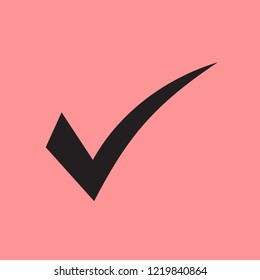 Check mark icon. Tick symbol, vector illustration.