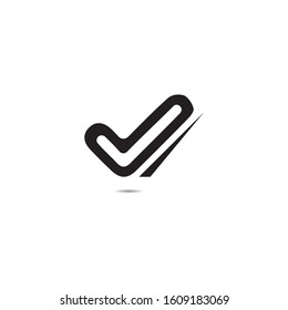 Check mark icon. Tick symbol  vector illustration.