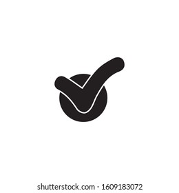 Check mark icon. Tick symbol  vector illustration.