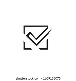 Check mark icon. Tick symbol  vector illustration.