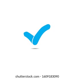 Check mark icon. Tick symbol  vector illustration.