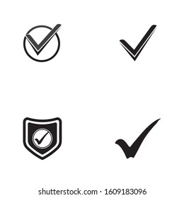 Check mark icon. Tick symbol  vector illustration.