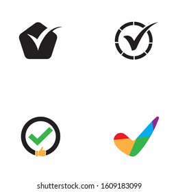 Check mark icon. Tick symbol  vector illustration.