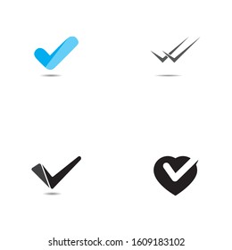 Check mark icon. Tick symbol  vector illustration.