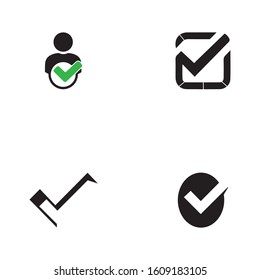 Check mark icon. Tick symbol  vector illustration.