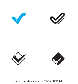 Check mark icon. Tick symbol  vector illustration.
