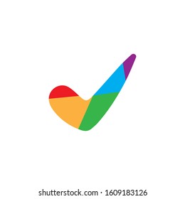Check mark icon. Tick symbol  vector illustration.