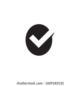 Check mark icon. Tick symbol  vector illustration.