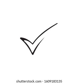 Check mark icon. Tick symbol  vector illustration.