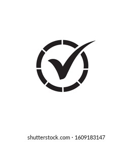 Check mark icon. Tick symbol  vector illustration.