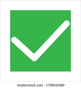 Check mark icon. tick symbol on white background