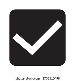Check mark icon. tick symbol on white background