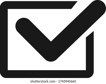 icono de marca de verificación. símbolo de marca 