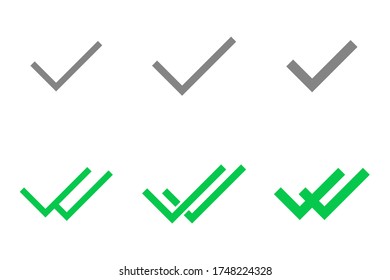 Check mark icon. tick symbol. Check, Checklist, ok, yes icon approved vector illustration. Check mark icon on white background. Vector illustration