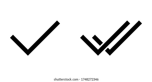 Check mark icon. tick symbol. Check, Checklist, ok, yes icon approved vector illustration. Check mark icon on white background. Vector illustration