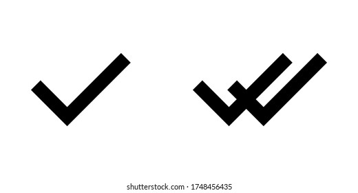Markierungssymbol überprüfen. Symbol ankreuzen. Check, Checkliste, ok, ja Symbol genehmigt Vektorgrafik. Markieren Sie das Symbol auf weißem Hintergrund. Vektorgrafik
