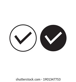 Check mark icon. tick symbol. Vector check icon on white background. eps 10