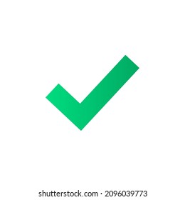 Check mark icon. Tick symbol. Positive Check Mark Logo Flat Icon Sign Vector Template