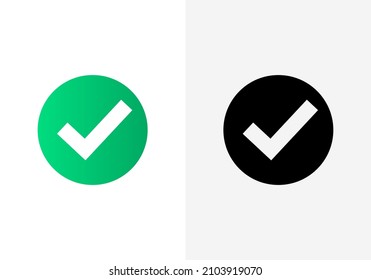 Markierungssymbol überprüfen. Zecksymbol. Logo-Flat-Symbol mit positivem Check-Markierungszeichen, Vektorvorlage signieren