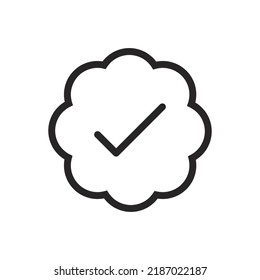 Icono de marca de verificación, símbolo de marca