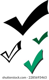 check mark icon. Tick symbol in  color, isolated on transparent background vector illustration PNG.
