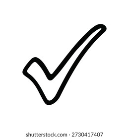 Icono de marca de verificación, Vector de símbolo de marca de verificación aislado