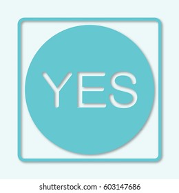 Check mark icon. Tick symbol in blue color. Yes, ok, approved
