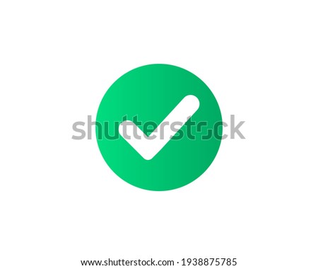 Check mark icon. tick symbol. positive check mark logo flat icon